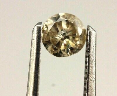 Diamond 0.30 carat 4.1mm round brilliant cut loose natural Light Brown I2 estate