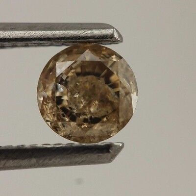 0.30 carat loose natural diamond round brilliant cut 4.1mm Light Brown I2 estate