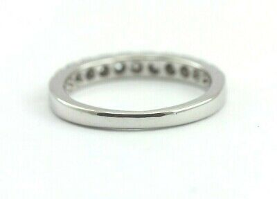 14K WHITE GOLD .50 CTW DIAMOND ANNIVERSARY WEDDING BAND RING ESTATE VINTAGE