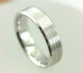 sterling silver 935 argentium men's wedding band 6mm satin size 10.5 ring NEW