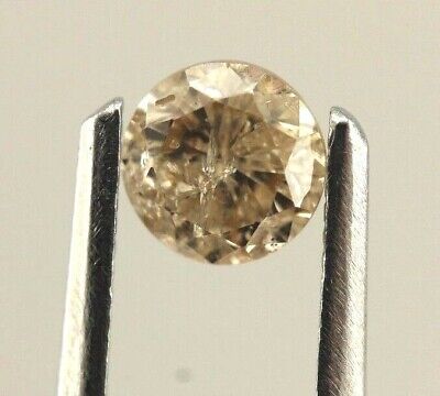 0.33 carat Diamond Loose Round Brilliant 4.2mm Light Brown Natural I2 estate