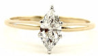 14k yellow gold 0.48ct marquise diamond GIA D SI2 solitaire engagement ring 1.5g