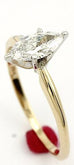 14k yellow gold 0.48ct marquise diamond GIA D SI2 solitaire engagement ring 1.5g