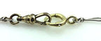 PLATINUM 14" ART DECO POCKET WATCH FOB CHAIN NECKLACE 14K Y GOLD BRASS KREISLER