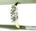 14k yellow gold platinum three 3 stone round diamond engagement ring estate 6.8g
