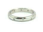 Platinum 0.10ctw round diamond zig zag wedding band ring size 6.75 NEW