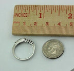 Platinum twist .27 ctw round graduated diamond wedding ring band part of set VVS