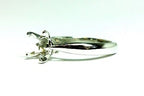 Platinum 6.5-7 mm round cathedral engagement ring solitaire setting size 3.25
