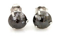 14k white gold 3.52 ctw dark brown diamond rose cut stud earrings butterfly new