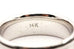 14k white gold men's 6.8mm comfort fit concave ring wedding band enamel sz9 NEW