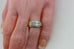 18K YELLOW GOLD 1.93 CTW PRINCESS ROUND DIAMOND WEDDING BAND RING SZ 6.5 ESTATE