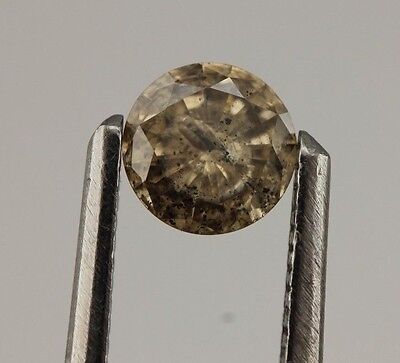 0.30 carat loose round brilliant cut diamond 4.2mm natural Light Brown I1 estate