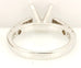 14k white gold diamond solitaire accent engagement ring semi mount sz 4.5 3.01g
