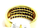 18K YELLOW GOLD 1.93 CTW PRINCESS ROUND DIAMOND WEDDING BAND RING SZ 6.5 ESTATE
