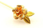 Vintage KREMENTZ STICK PIN Rose Flower Estate gold plated