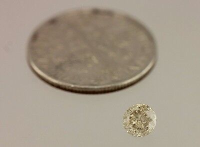 0.34 carat diamond loose natural round brilliant cut 4.3mm Light Brown I3 estate
