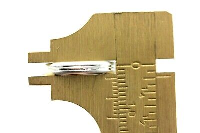 14k white gold wedding band size 4.25 ring 3mm polished lines satin edges women
