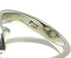 925 sterling silver 7mm round blue turquoise bypass twist ring size 9 band 7.7g