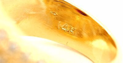 14k yellow gold 1.52ct red ruby pear shape 1.21ctw round diamond ring size 4.75