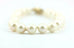 6.5-7MM ROUND WHITE FRESHWATER PEARL 7" BRACELET 14K YELLOW GOLD FILIGREE ESTATE