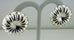 925 sterling silver scalloped ribbed earrings TP-72 MEXICO estate vintage