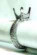 Antique style platinum engagement ring 9mm center 1.40ctw round diamonds size 6