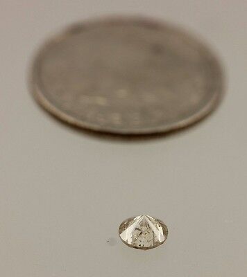 0.31 carat round brilliant cut diamond 4.1mm loose natural light brown I2 estate