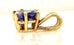 14k yellow gold 5.9mm trillion blue violet purple tanzanite solitaire pendant