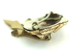 GOLD TONE VINTAGE ESTATE ANTIQUE PIN BROOCH HOLLOW ART NOUVEAU ART DECO DANGLE