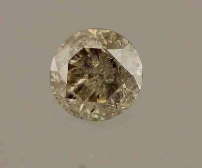 0.34 carat diamond loose natural round brilliant cut 4.3mm Light Brown I3 estate