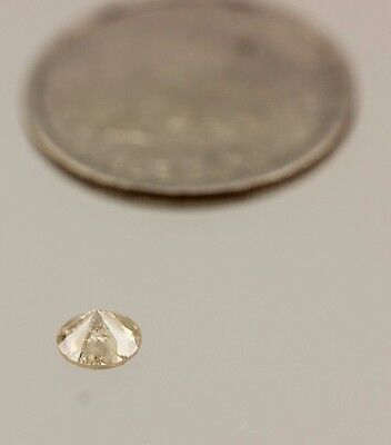 0.33 carat Diamond Loose Round Brilliant 4.2mm Light Brown Natural I2 estate