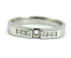PLATINUM .13 CTW DIAMOND PRINCESS SEMI MOUNT ENGAGEMENT RING SETTING NEW 5.1 GR