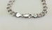 925 sterling silver plated double link 7" chain charm bracelet ITALY estate