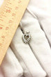 Platinum 0.17ctw round natural diamond open heart shape pendant charm NEW 1.9g