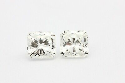 GIA loose diamond matched pair square radiant cuts 1.06tcw HI VVS2 new natural