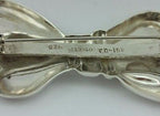 925 sterling silver bow tie ribbon brooch pin Taxco Mexico estate vintage 16.3 g