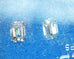 GIA diamond emerald cut matched pair 1.61ctw E F VS2 5.8x4.3mm natural new