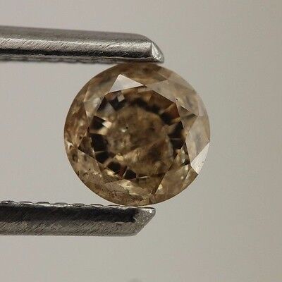 0.30 carat loose natural diamond round brilliant cut 4.1mm Light Brown I2 estate