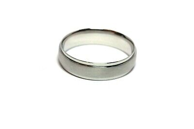 platinum 5mm man's wedding band ring size 8.5 satin center polish edge 6.28g new