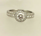 GIA 0.70 ct round G VS2 platinum Renaissance diamond engagement ring  size 6 new