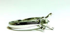 Platinum 6.5-7 mm round cathedral engagement ring solitaire setting size 3.25