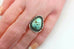 STERLING SILVER 16X12 MM NATURAL TURQUOISE SPLIT BAND RING SIZE 6 7.9g VINTAGE