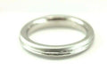 14k white gold wedding band size 4.25 ring 3mm polished lines satin edges women