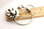 MAURICE STERLING SILVER FLOWER ART NOUVEAU CIRCLE PIN BROOCH BIG  VINTAGE 15.3g