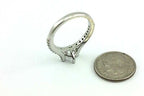 PLATINUM .80 CT ROUND DIAMOND ENGAGEMENT RING SEMI MOUNT .18CTW ACCENTS MILGRAIN