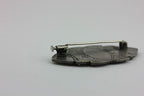 VINTAGE YELLOW LAQURED RHINESTONE ENAMEL PIN BROOCH ESTATE STERLING SILVER