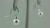 14k white gold dangle hook earrings round white freshwater cultured pearls new
