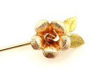 Vintage KREMENTZ STICK PIN Rose Flower Estate gold plated
