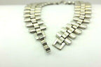 925 sterling silver 7.5" 15mm bar link chain bracelet 20.82g vintage estate