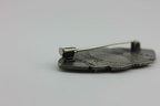 VINTAGE YELLOW LAQURED RHINESTONE ENAMEL PIN BROOCH ESTATE STERLING SILVER